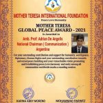 MOTHER TERESA GLOBAL PEACE AWARD 2021