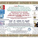 PREMIO INTERNACIONAL SAN FRANCESCO 2022 AMBASCIATORE DI PACE de CULTURAMBIENTE