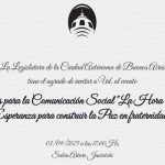LA HORA DE FRANCISCO reconocido por la LEGISLATURA DE LA CIUDAD DE BUENOS AIRES